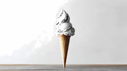 Vibrant ice cream scoops scattered across a colorful background, creating a cheerful, summer-themed design perfect for marketing, web banners, and advertising content