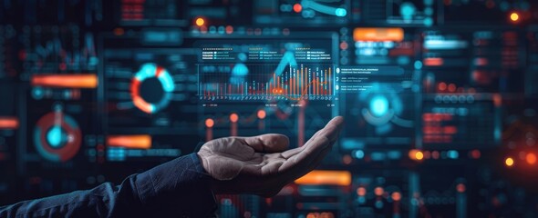 Hand Holding a Financial Data Visualization