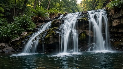 Obraz premium waterfall in the forest