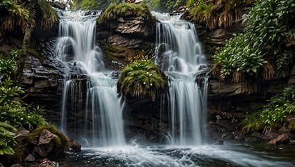 Obraz premium waterfall in the forest