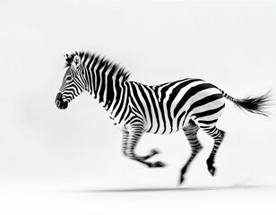 zebra isolated on white background
