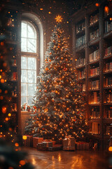 Glowing Christmas Tree with Presents