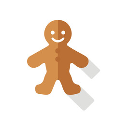 Simple flat 2D illustration of ginger isolated on a white background, Ai design, flat 2D design, vector