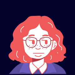 Mascot girl vector illustration with 6 emotions