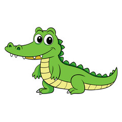 Alligator cartoon vector illustration