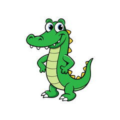 Fototapeta premium Alligator cartoon vector illustration