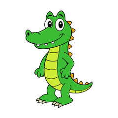 Naklejka premium Alligator cartoon vector illustration