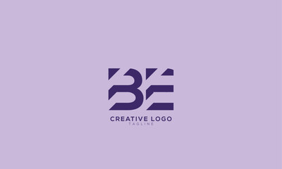 BE Abstract initial monogram letter alphabet logo design