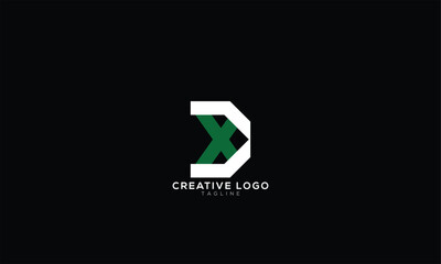XD DX Abstract initial monogram letter alphabet logo design