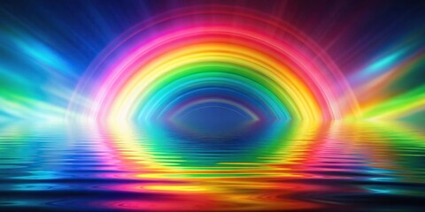 Obraz premium Colorful abstract background reflected rainbow hues