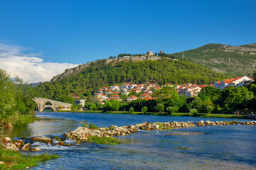 Obraz premium Orthodox church Herzegovina Gracanica on the hill above Trebinje city