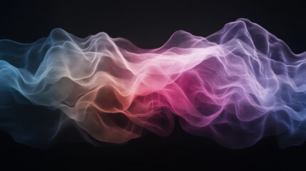 Obraz premium Colorful abstract wave patterns showcasing fluid motion and vibrant hues against a dark background