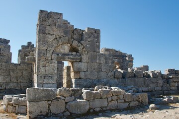 The ruins of ancient city of Kaunos remain in Turkey