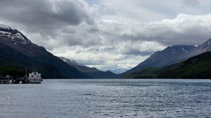 Lake and Mountain Scenery in Patagonia