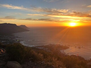Fototapeta premium Lions Head Sunset, Cape Town South Africa