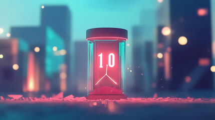 Animated digital countdown timer on a startup’s website, preparing for launch2