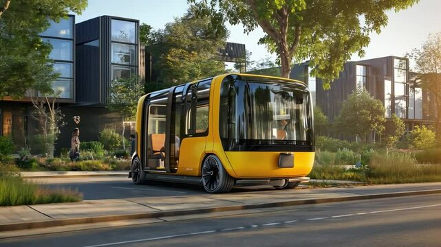 Autonomous Electric Shuttle in Residential Area 