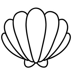 Shell Outline Isolated On White