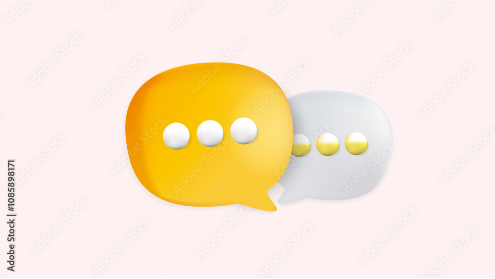 Wall mural 3d web ui icon illustration
