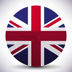 Obraz premium UK Round Flag AI Image