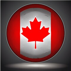 Obraz premium Canada Abstract Round Flag AI Image