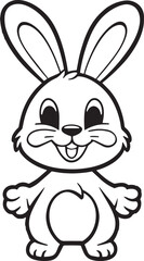 Adobe Illustrator Artwork A Rabbit line art vector illustration color book letter for R