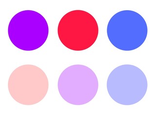 Circle icons of different colors