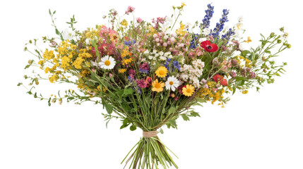 Obraz premium Meadow flower bouquet transparent background