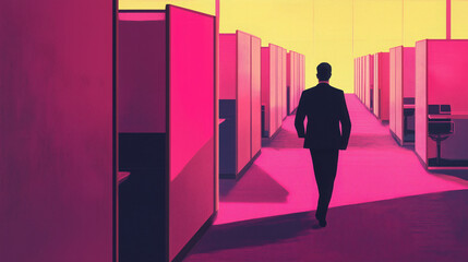 Office, cubicles, silos, departments, work from office, work from home, return to office, flexible working, mobility, bosses