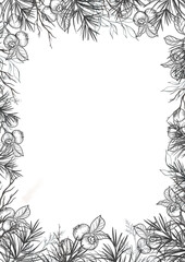 New Year's decorative frames for creating postcards