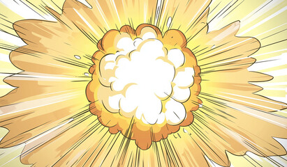 Dynamic comic-style yellow burst background illustration