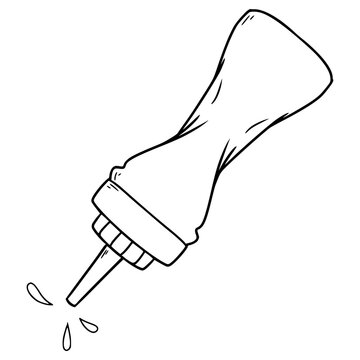 recommend clip art: squeeze ketchup bottle illustration hand drawn outline vector
