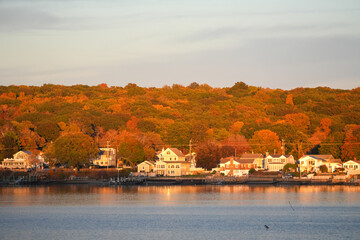 Shoreline Along the Niantic River at Sunrise in Niantic, Connecticut
