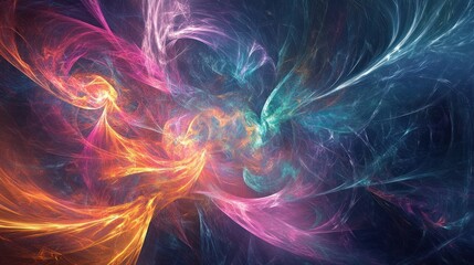 Fototapeta premium Abstract Swirling Colors in a Dark Sky