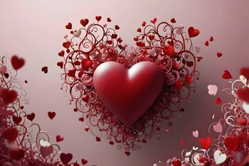 Large selection of invitation hearts, backgrounds, design, postcards