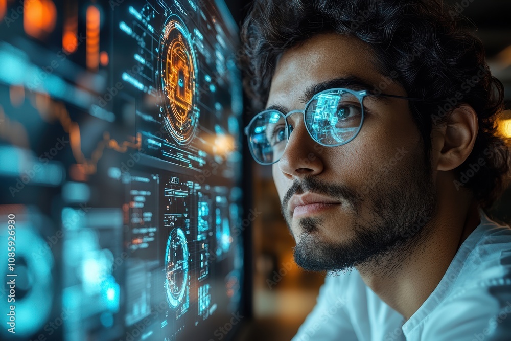 Aufkleber indian professionals using ai tools to optimize business processes,