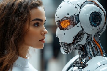 Fototapeta premium Indian professionals using AI tools to optimize business processes,