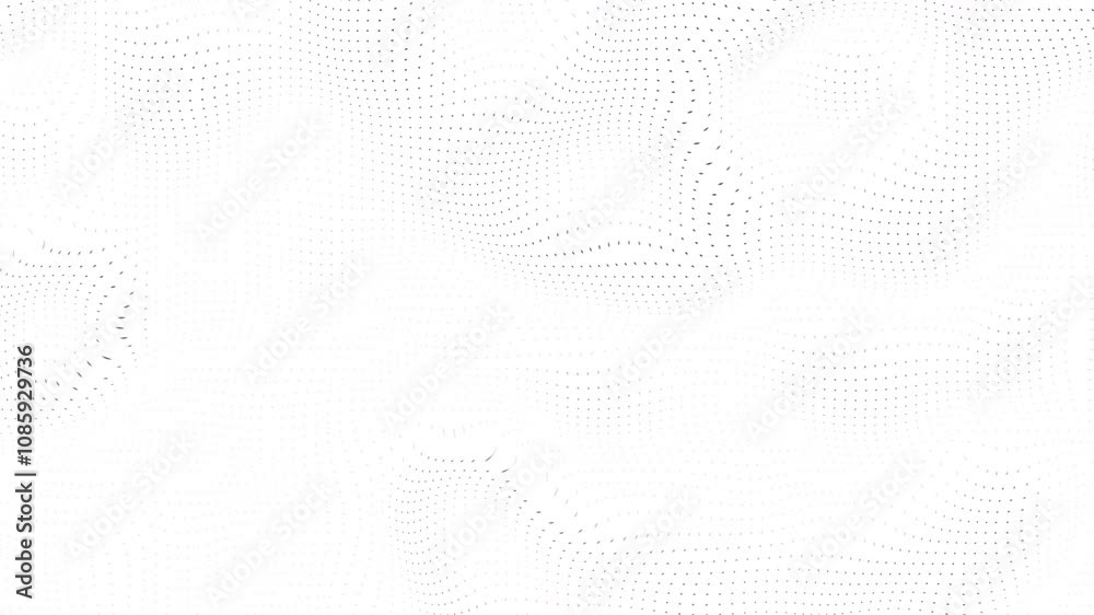 Poster abstract motion background loop digital dot modern white and black