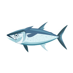 Simple flat 2D illustration of mackerel isolated on a white background, ai, vector mackerel icon logo, ai,  vector, flat design, animation design, animation design, simple flat 2D icon, minimalist