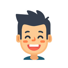 Simple flat 2D illustration of cute boy isolated on a white background, ai, vector man icon logo, ai 