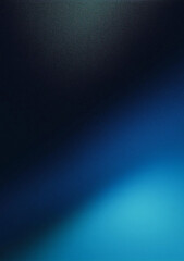 Fototapeta premium Blue black abstract gradient background grain texture effect dark vibrant color, vertical background, copy space