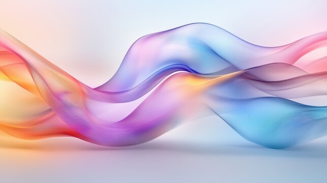 Abstract blue, purple and pink background with waves - Generative Ai	