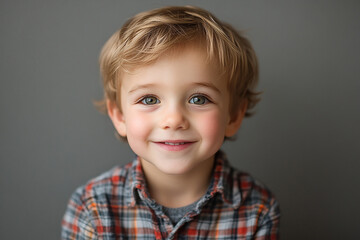 Fototapeta premium portrait of an white little boy with a smile