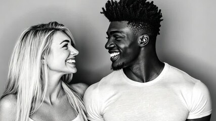 Joyful interaction between diverse friends smiling and laughing together