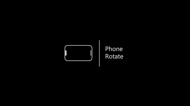 Turn the phone horizontally and vertically rotation icon. Video play rotate icon