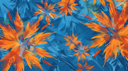 Fototapeta premium abstract blue and orange background