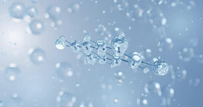 2,3,7,8-Tetrachlorodibenzodioxin, rotating 3D model of tcdd, seamless looped video