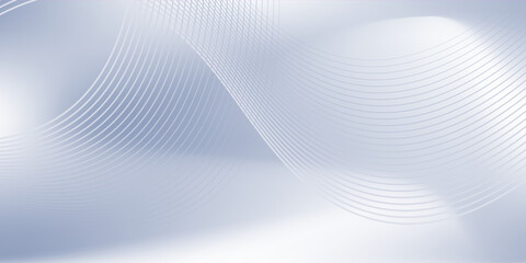 Naklejka premium Modern abstract background with flowing lines. Digital future technology concept
