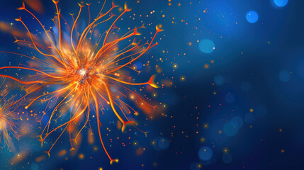 Obraz premium abstract blue and orange background