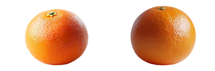 Bright orange fruit isolated on a clean transparent background, showcasing its smooth texture and vibrant color for culinary or health-related themes
